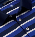 RLX Ralph Lauren - Striped Tech-Piqué Golf Polo Shirt - Men - Navy