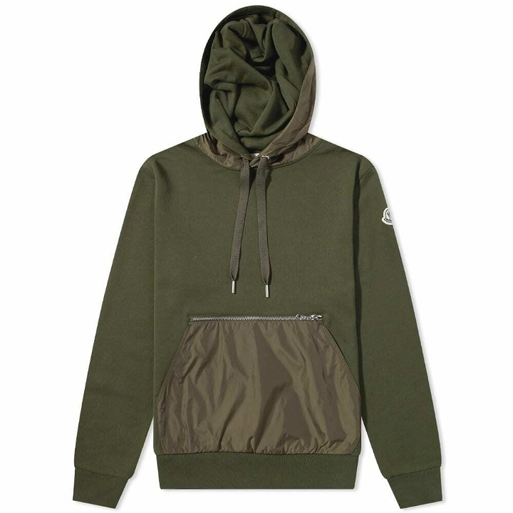 Photo: Moncler Men's Front Pouch Popover Hoody in Millitary Green