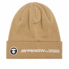 Men's Aape AAPE NOW BEANIE in Light Beige 