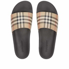 Burberry Men's Furley Check Slide in Archive Beige Check