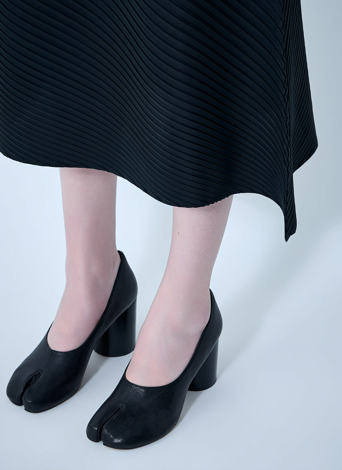 Issey Miyake Diagonal Textured Midi Skirt