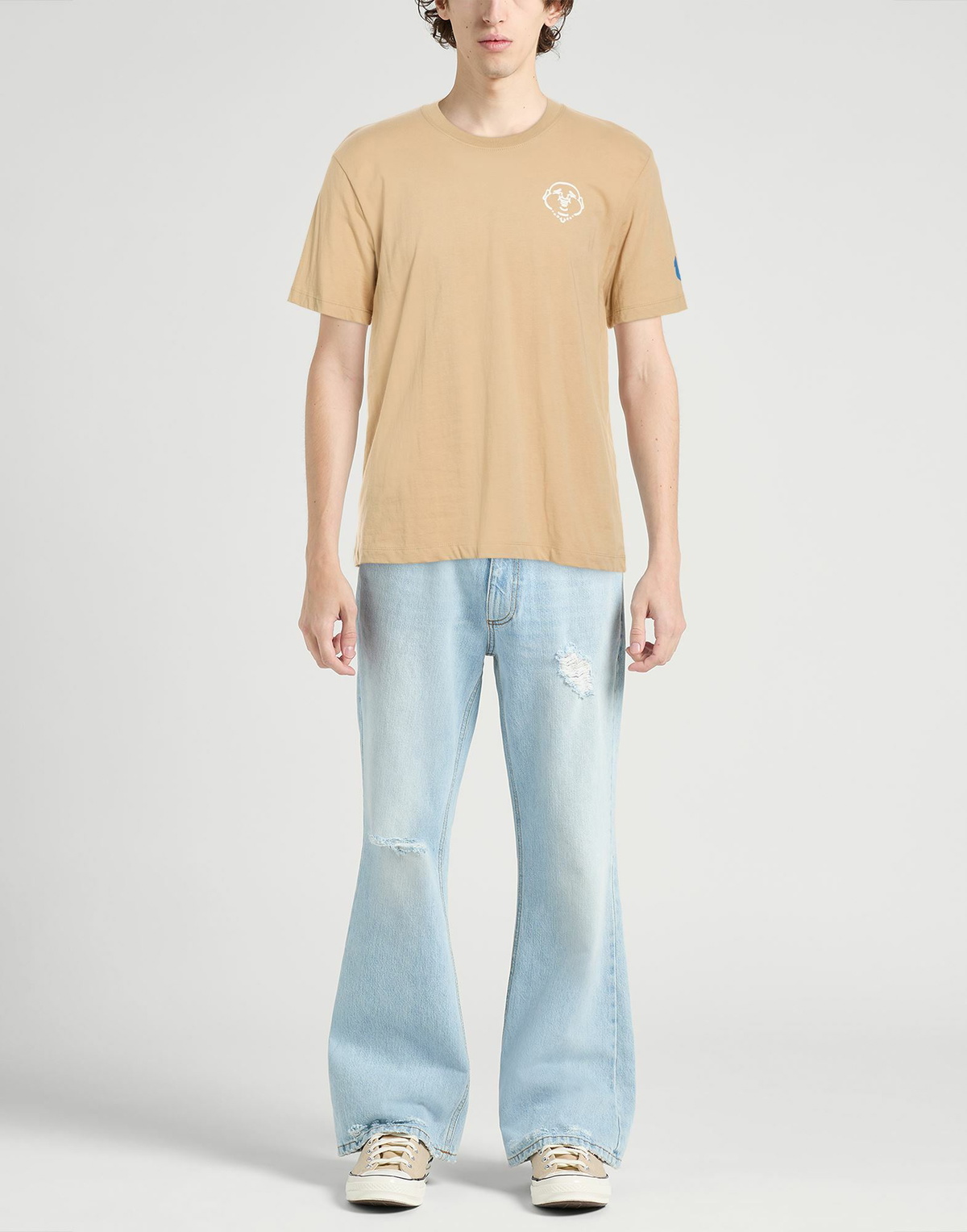 True Religion Mens T-shirt in Beige