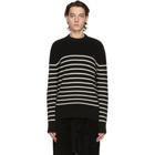 AMI Alexandre Mattiussi Black and White Breton Stripe Sweater