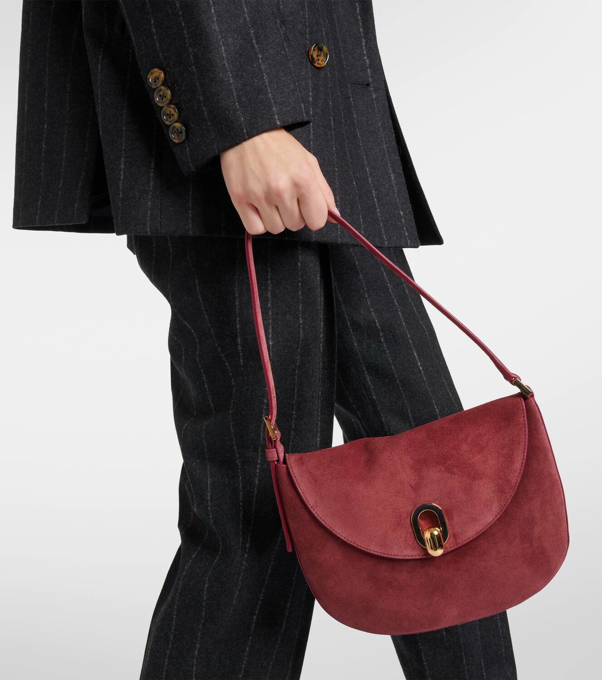 Savette Tondo Small suede shoulder bag Savette