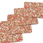 Yod and Co Speckled Cork Square Coasters - Set of 4 in Red