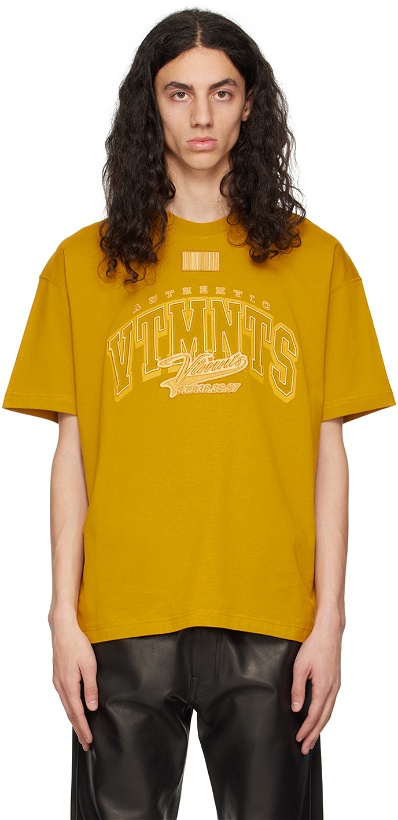 Photo: VTMNTS Yellow Embroidered T-Shirt