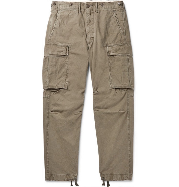 Photo: RRL - Slim-Fit Tapered Washed-Cotton Cargo Trousers - Men - Green