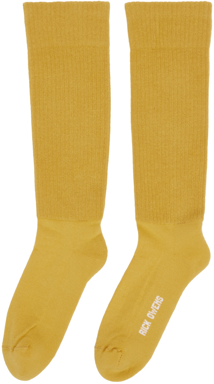 Rick Owens Yellow Thick Socks Rick Owens