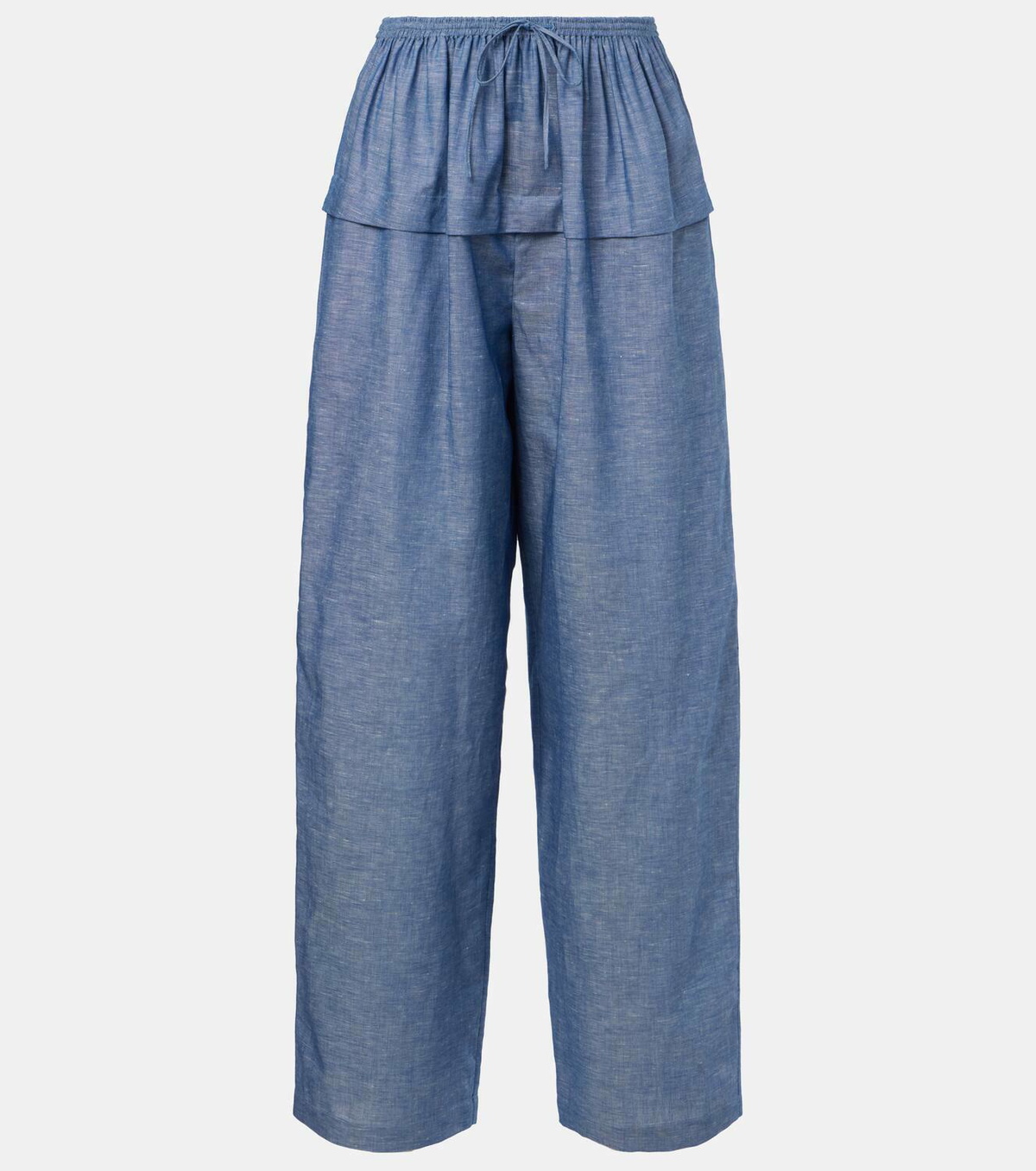 Alaïa Cotton and linen wide-leg pants