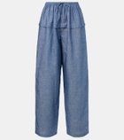 Alaïa Cotton and linen wide-leg pants
