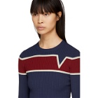 Valentino Navy V Life Line Sweater