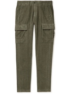 Thom Sweeney - Straight-Leg Cotton-Blend Corduroy Cargo Trousers - Green