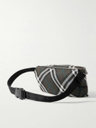 Burberry - Logo-Embroidered Checked Canvas Belt Bag