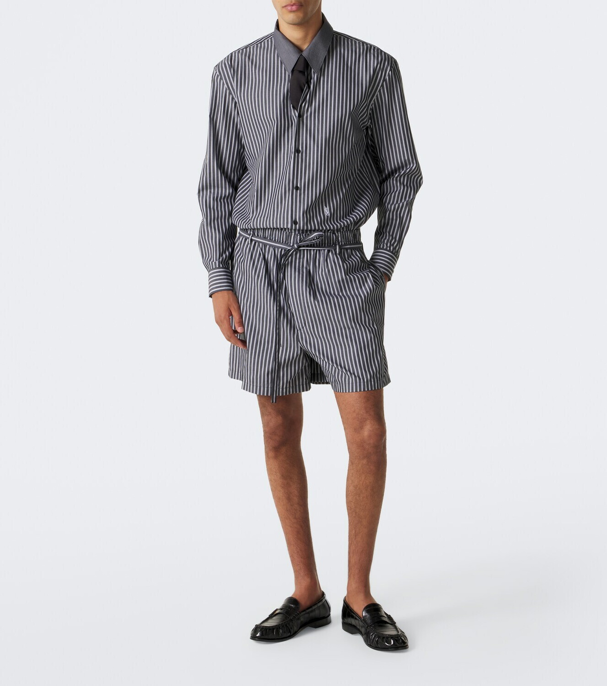 Saint Laurent Striped cotton poplin shirt