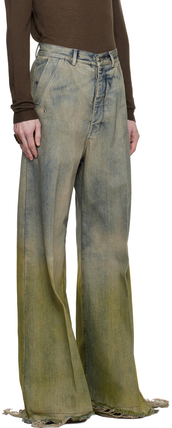 【後払い手数料無料】 Tailored Yellow & Off-White Owens Rick Belas Owens Rick Jeans パンツ