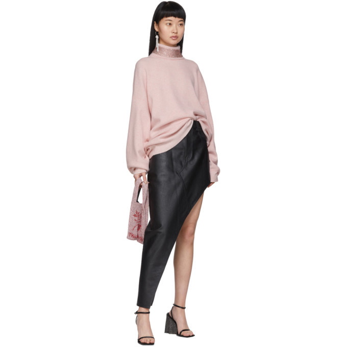 Alexander Wang Black Leather Asymmetrical Skirt Alexander Wang