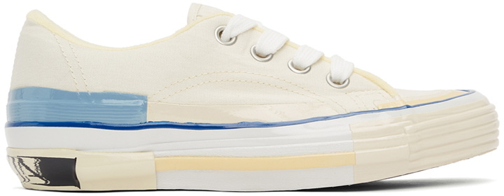 Photo: Lanvin Off-White Vulcanized Mlted Sneakers