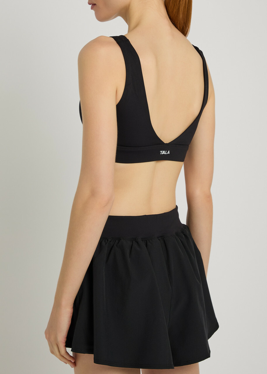 Tala Dayflex V-neck Stretch-jersey Sports bra Black