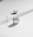 Persée Floating 18kt white gold ring with diamonds
