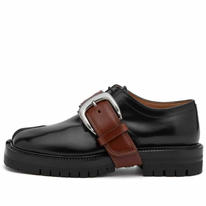 Photo: Maison Margiela Women's Tabi County Combat Low-Top Shoe in Black