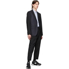 Comme des Garcons Homme Deux Black Herringbone Stripe Blazer