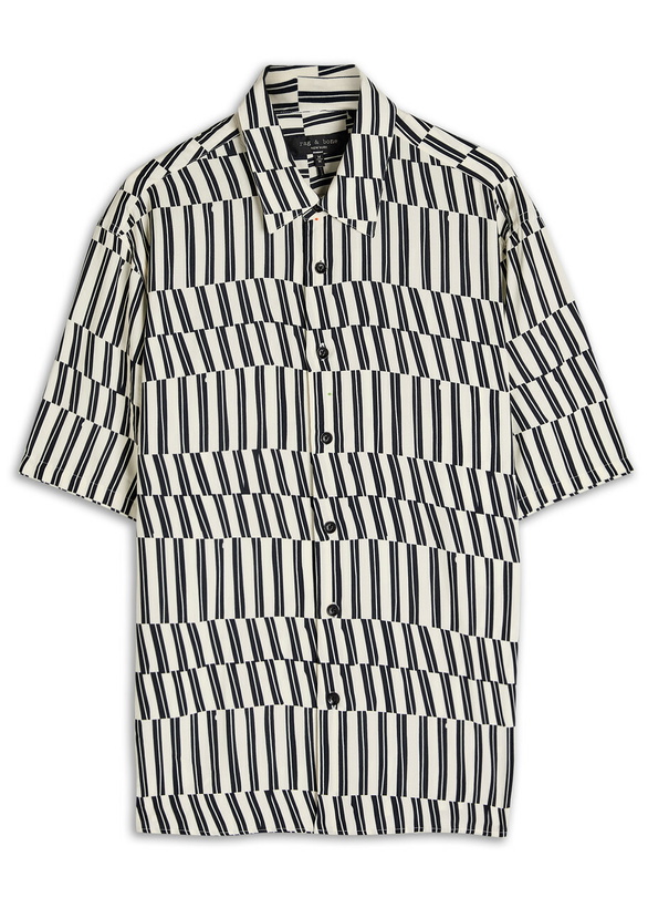 Photo: Rag & Bone Dalton Printed Woven Shirt Black