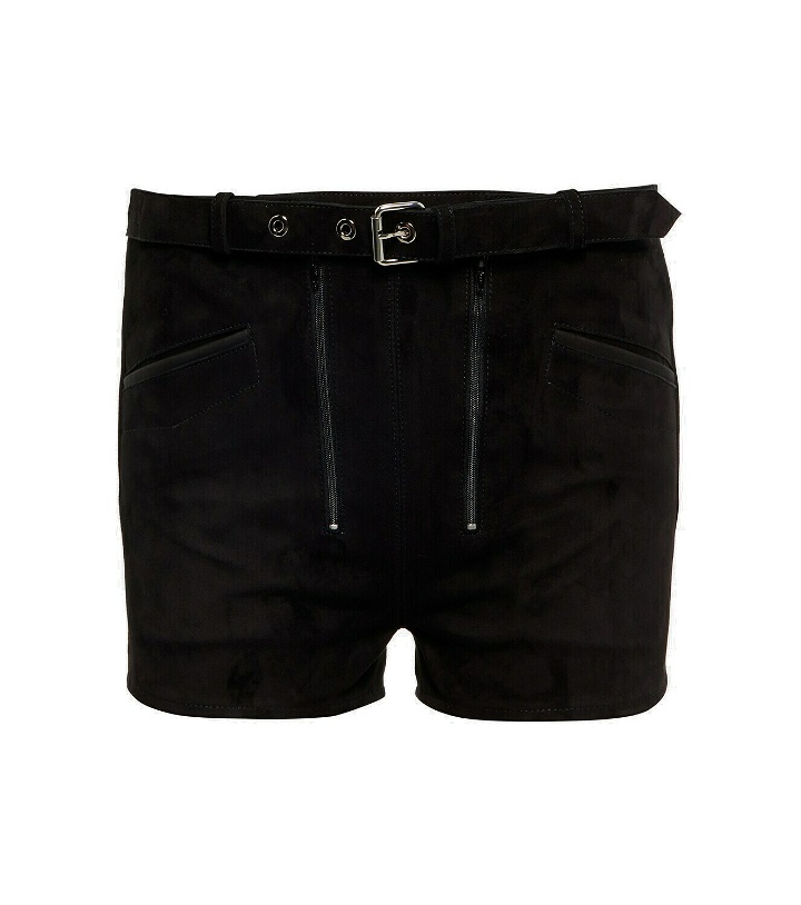 Photo: Dodo Bar Or Belted low-rise suede shorts