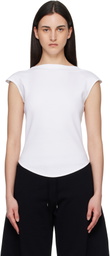 ALAÏA White Cap Cotton T-shirt