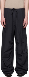 HOPE Black Loose Drawstring Collapse Cargo Pants