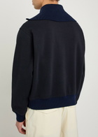Jil Sander Half-zip Cotton Polo Sweatshirt Navy