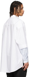 JERIH White Colorblocked Shirt