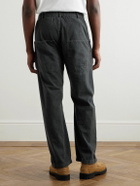 Remi Relief - Straight-Leg Appliquéd Denim Trousers - Black
