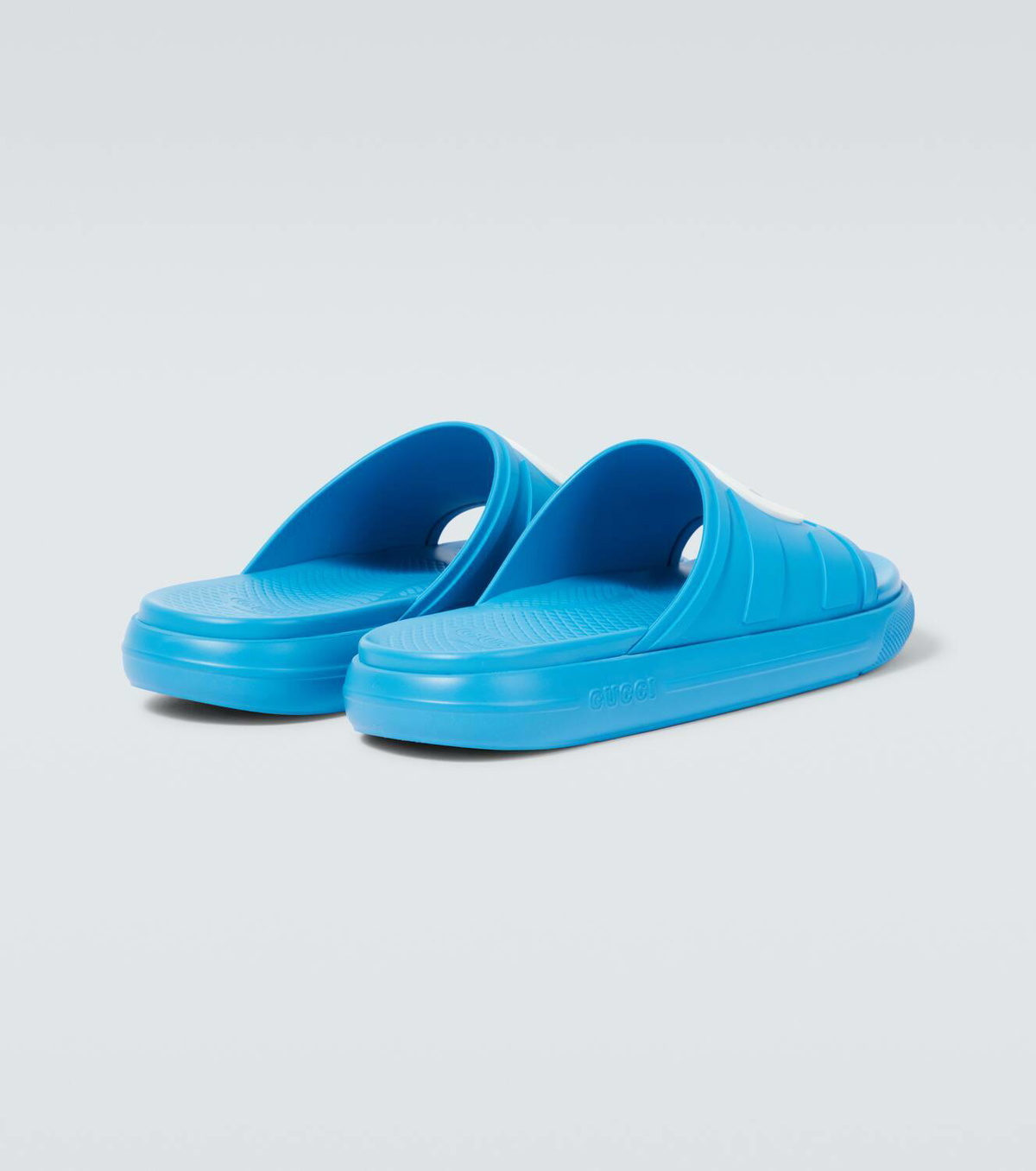 Gucci Pursuit Aquamarine Slides Size 8G NEW Gucci Rubber GG Rainbow Pursuit Pool Slide | Mercari main image 3