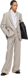Coperni Beige Belted Pocket Tailored Blazer