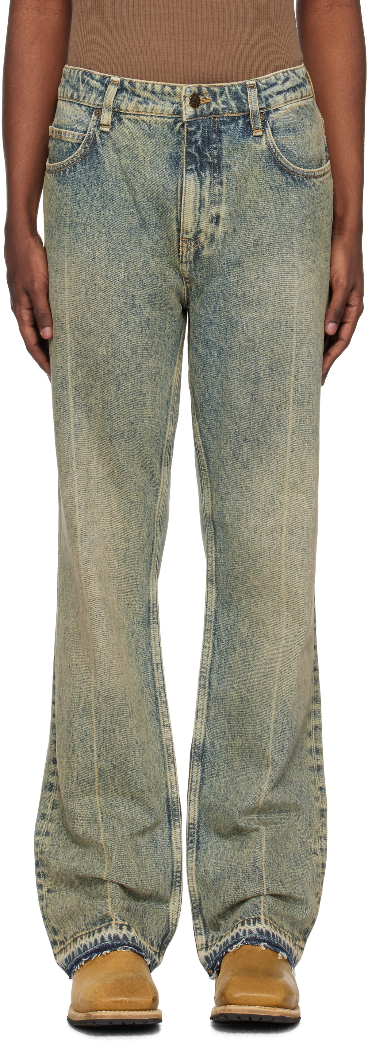 GUESS USA Blue Vintage Natural Washed Denim Jeans