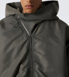 Rick Owens Mountain Hun satin hooded jacket
