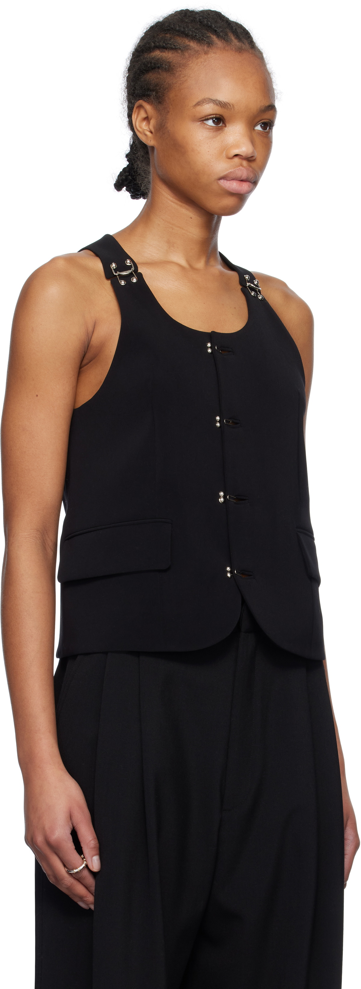We11done Black Hook Vest