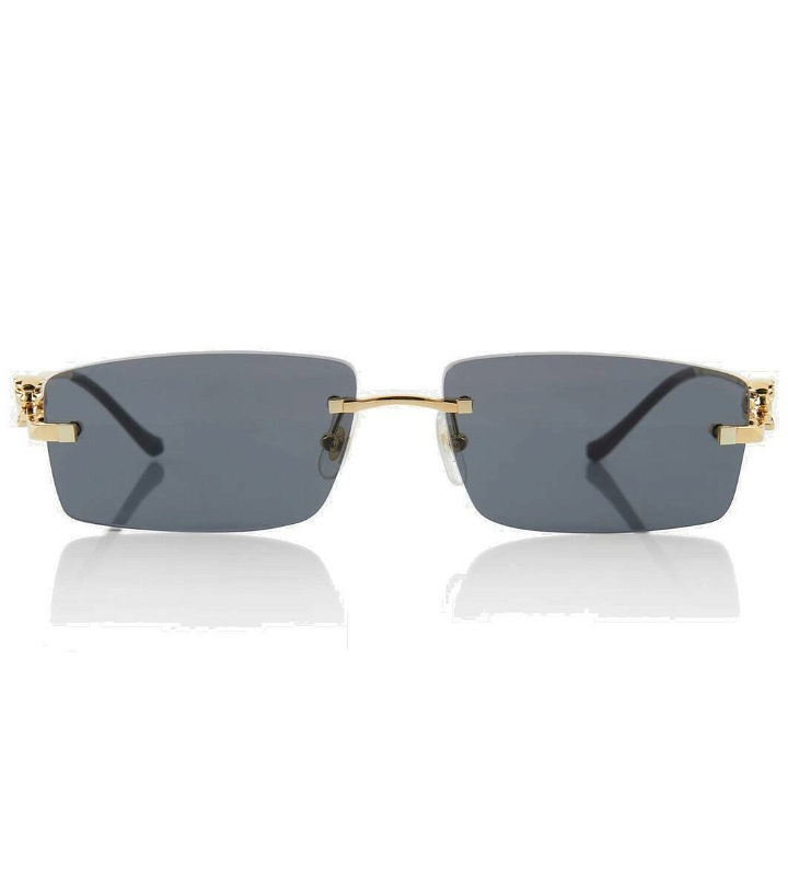 Photo: Cartier Eyewear Collection Panthère De Cartier rectangular sunglasses