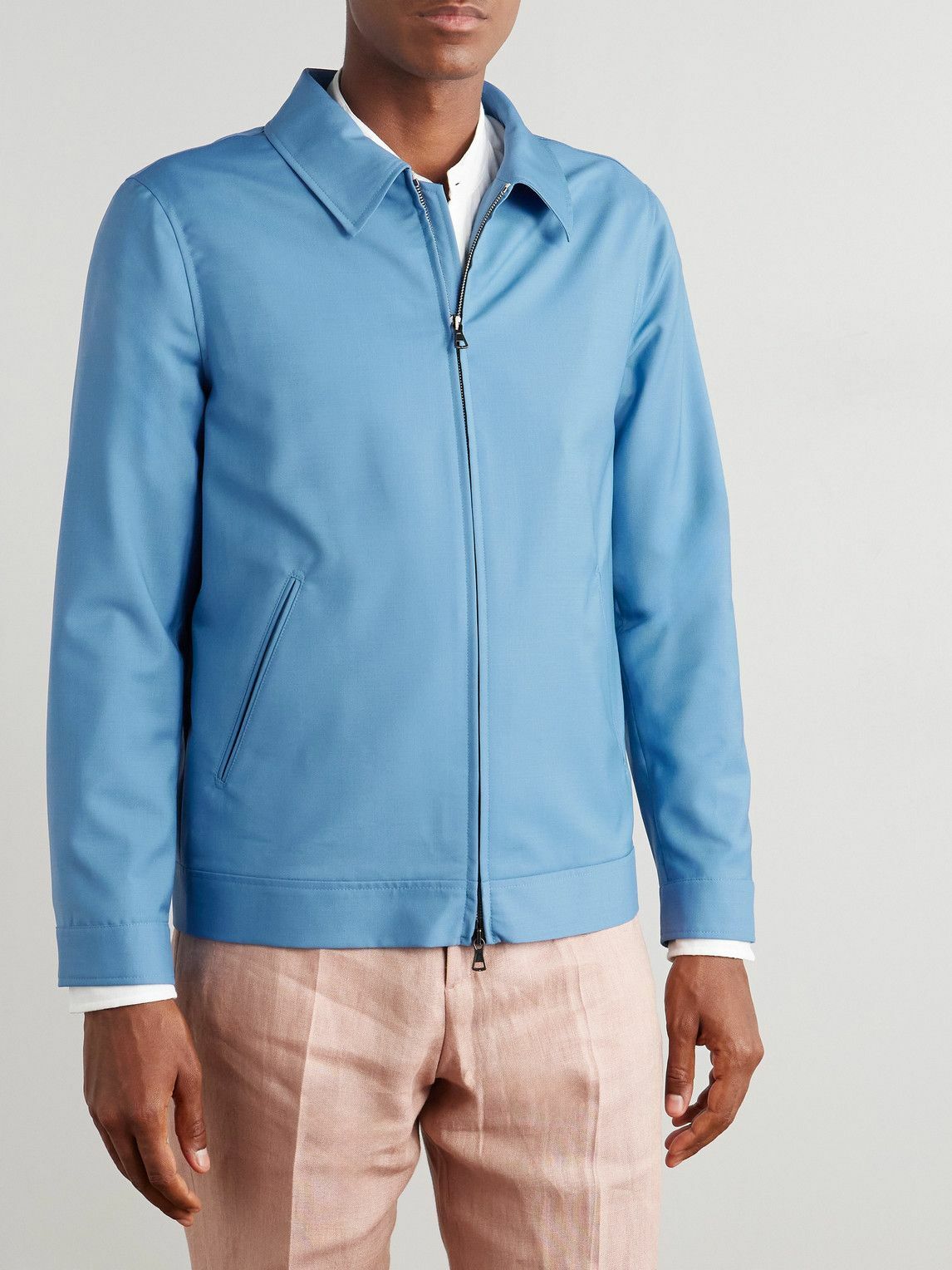 Richard James - Wool and Mohair-Blend Blouson Jacket - Blue