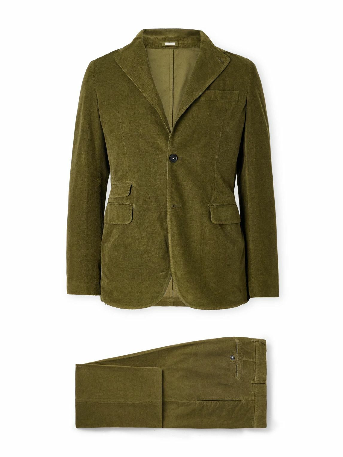 Massimo Alba - Sand Cotton-Corduroy Suit - Green