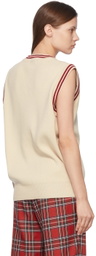 Manors Golf Beige Wool Vest