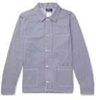 A.P.C. - Striped Cotton-Twill Shirt Jacket - Blue