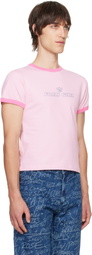 Sky High Farm Workwear Pink 'Farm Girl' Ringer T-shirt