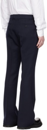 AMI Paris Navy Flared Trousers
