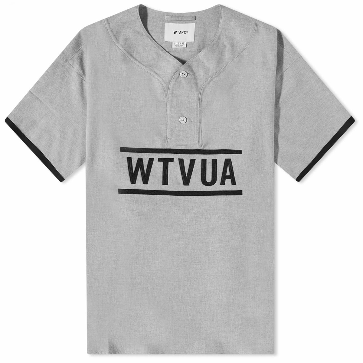 WTAPS Men's Baseball Shirt in Grey WTAPS