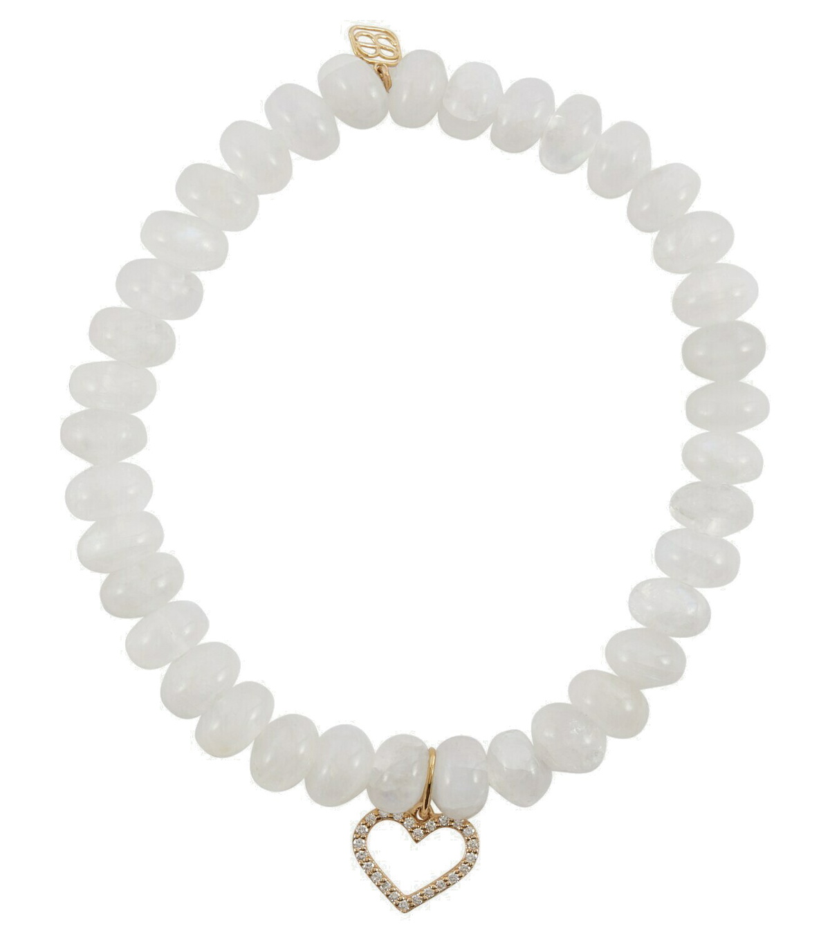 Photo: Sydney Evan 14kt gold and moonstone bracelet with diamonds