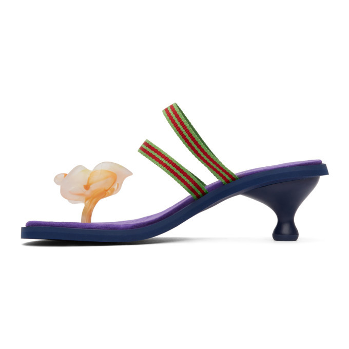Kiko Kostadinov Purple Camper Edition Flower Heeled Sandals Kiko Kostadinov