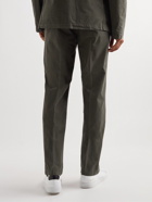 Aspesi - Straight-Leg Garment-Dyed Cotton Suit Trousers - Green