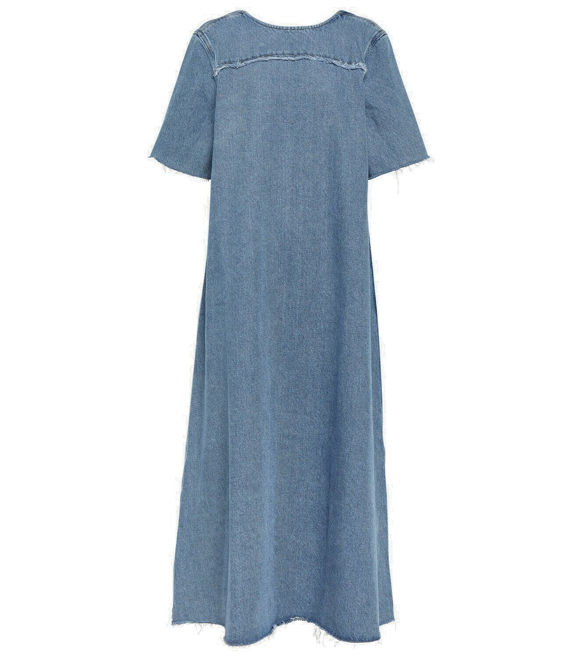 ganni denim midi dress GANNI Light Weight Denim Midi Dress