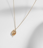 Persée 9kt gold locket necklace with diamonds